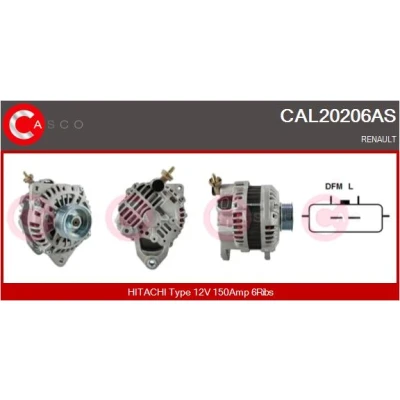 Bild av CASCO CAL20206AS Generator 12V 150A RENAULT: ESPACE 4