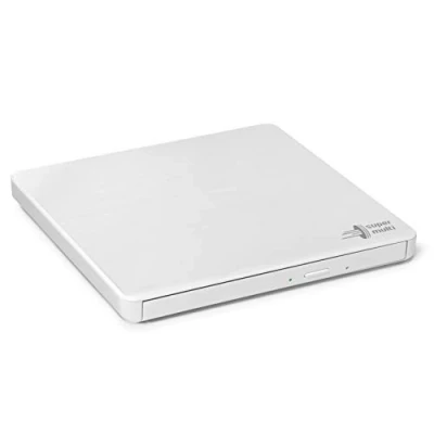 Bild av Hitachi LG GP60 External DVD Drive, Slim Portable Burner/Writer/Player for Laptop, Windows and Mac OS Compatible, USB 2.0, 8x Read/Write Speed White