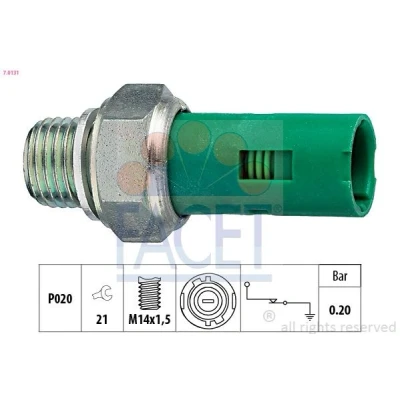 Bild av FACET 7.0131 Sonde De Pression d&#039;Huile M14x1,5 Made in Italy OE Equivalent RENAULT: Scénic 1, Kangoo I Express, CLIO 2 Kasten, OPEL: Vivaro A Combi