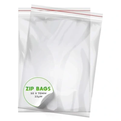 Bild av V1 Trade Zip Påse Set 100 stycken 50 x 70 mm Robusta förslutningspåsar Återförslutbara påsar för bättre organisation Förslutbara plastpåsar