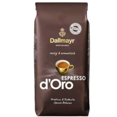 Bild av Dallmayr Espresso d&#039;Oro hela bönor 8x 1000g (8000g) raftigt aromatiskt kaffe