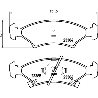 Bild av HELLA 8DB 355 008 241 Jeu de plaquettes frein avec indicateur d&#039;usure
