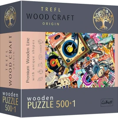 Bild av Trefl Träpussel: In the World of Music 500+1 bitar, Wood Craft, Oregelbundna former, 50 figurer, Modernt Premium pussel, DIY, för Vuxna och barn över 12 år