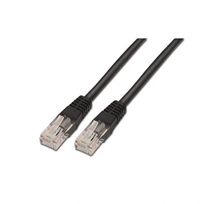 Bild av AISENS A133 0204 nätverkskabel RJ45 duschslang (2,0 m, 10/100 Mbit/s, switch/router/modem/patchpanel/patchfält/åtkomstpunkt/Champs anslutning) svart