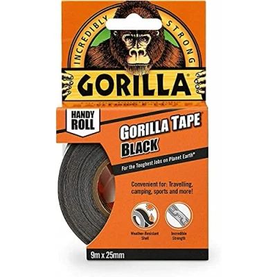 Bild av Gorilla Handy Roll Tejp Svart 9 m x 25 mm