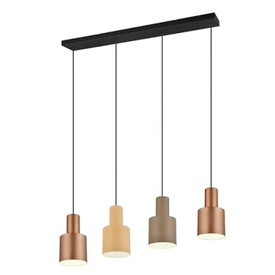 Bild av Trio Lighting Hänglampa Agudo, flerfärgat, 4 lampor, linjär