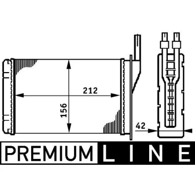 Bild av MAHLE ORIGINAL AH 74 000P Radiateur De Chauffage RENAULT: R11 3/5 portes, Super 5 TWINGO 1