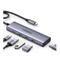 Bild av UGREEN 5 IN 1 USB C hub med 4K HDMI, PD100W, 3USB A 5Gbps, kompatibel iPad Pro/Air, Surface MacBook Galaxy Tab/S23/S22, etc.