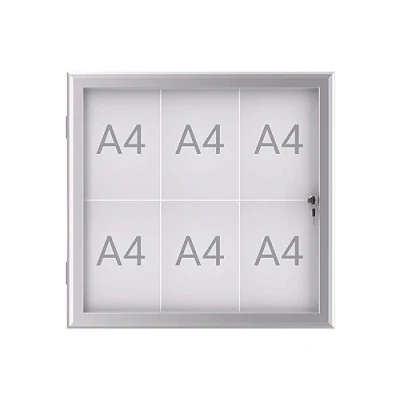 Bild av Maul Monter Maulexcite, Storlek 6 x A4, Aluminiumram, Platt Design, Glasdörr, Med Lås