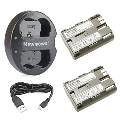 Bild av Newmowa BP 511 ersättningsbatteri (2 pack) och dubbel USB laddare för Canon 511A EOS 5D, 50D, 40D, 20D, 30D, 10D, Digital Rebel, D60, 300D, D30