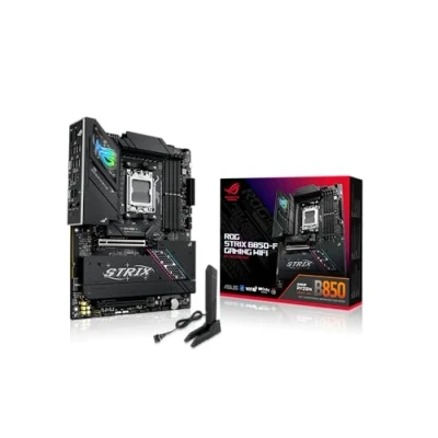 Bild av ASUS ROG Strix B850 F Gaming WiFi, AMD ATX moderkort, 16+2 + 2 strömförsörjningssteg, DDR5, PCIe 5.0 plats med Q release plats, 4 M.2 platser, WiFi 7 antenn, AI Advisor, Networking II