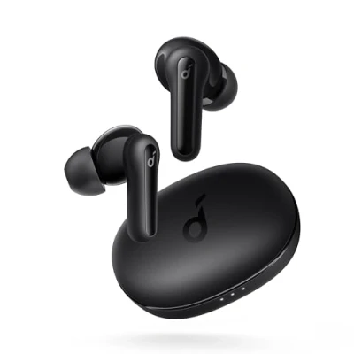 Bild av Soundcore by Anker Life P2 Mini true trådlösa öronsnäckor, 10 mm drivers med Big Bass, ställbar EQ, Bluetooth 5.2, 32 timmars speltid, USB C för snabbladdning, kompakt storlek pendling, arbete