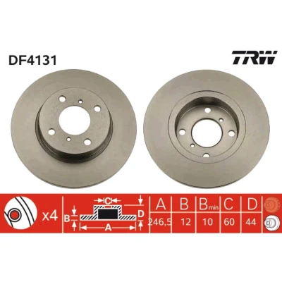 Bild av Bromsskiva Trw DF4131