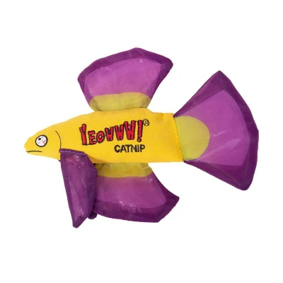Bild av Yeowww Catnip Mo Betta Fish Purple 16x12 cm