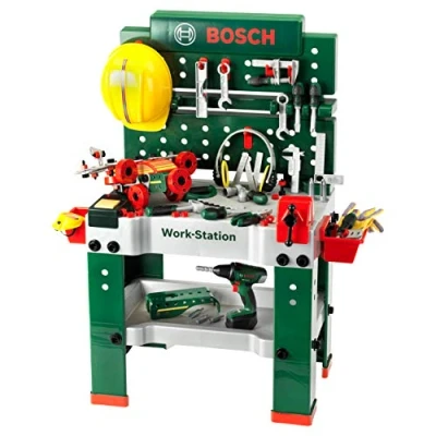 Bild av Theo Klein 8485 Bosch arbetsbänk nr. 1 150 delar Inkl. batteridriven skruvdragare, byggsats, slipmaskin och mycket annat Leksak för barn från 3 år