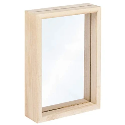 Bild av Rayher 62839505 träram att ställa upp, natur, 11,5 x 16 3,5 cm, massivt trä med dubbel akrylskiva, fotoram, FSC certifierad, liten