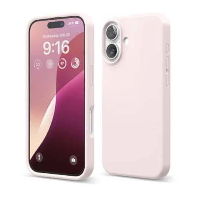 Bild av elago Kompatibel med iPhone 16 fodral, premium flytande silikonfodral, heltäckande skydd, stötsäkert och smalt telefonfodral, reptåligt mjukt mikrofiberfoder, 6.1