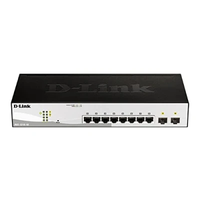 Bild av D Link Smart+ DGS 1210 10 Switch Administrerad 8 x 10/100/1000 + 2 SFP skrivbordsmodell, rackmonterbar
