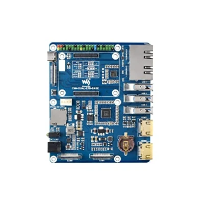Bild av Waveshare Dual Gigabit Ethernet Base Board Designed for Raspberry Pi Compute Module 4