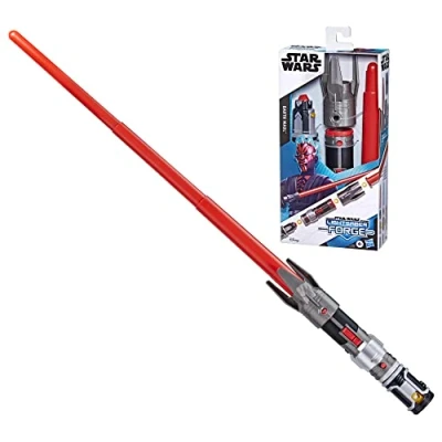 Bild av Hasbro Star Wars Utfällbar röd Lightsaber Forge Darth Maul ljussabel, anpassningsbar rollspelsleksak för barn från 4 år, Multi