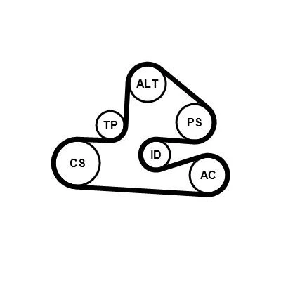 Bild av CONTITECH CT1119K1 Kit de distribution 185 ALFA ROMEO: 147, 156 Berline, GT, LANCIA: Kappa Berline