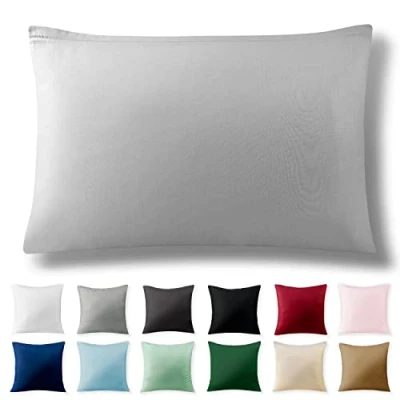 Bild av Alreya Renforcé Örngott 50 x 75 cm 100 % bomull, med YKK dragkedja, supermjukt, 75, kuddöverdrag, grått, endast örngott