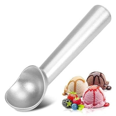 Bild av Glassskopa, 7 tum Nonstick Anti Freeze en stycke skopa av aluminium, slitstark design, lätt att rengöra, för gelato, kakdeg, sorbet, mandel