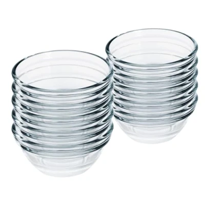 Bild av GRÄWE glasskål, Ø 6 cm, 40 ml, set om 10 st, små glasskålar, skål för sylt, mini dippskål