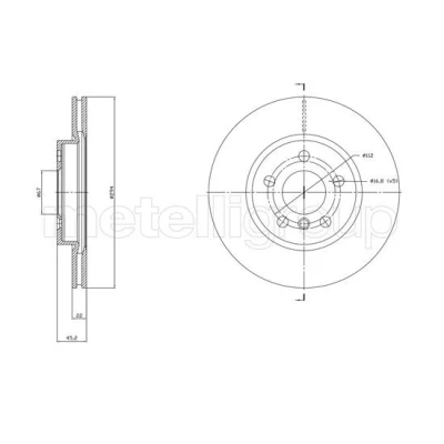 Bild av METELLI Disque de frein BMW: 2 Active Tourer, X1, Gran MINI: 3/5 portes, Countryman, Clubman 22,0mm 5 67,0mm ventilé peint 23 1772C