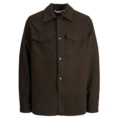 Bild av JACK&amp;JONES Herr JOROLLIE Overshirt LS NOOS skjorta, Seal Brown, L