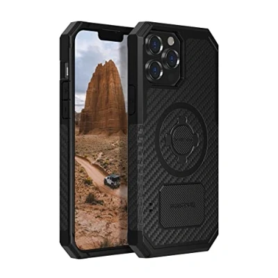 Bild av Rokform iPhone 13 Pro Max fodral, robust serie, dubbel magnet plus MagSafe kompatibel, magnetiskt skyddande Apple Gear, skydd med RokLock Twist Lock, dropptestat (svart)