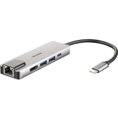 Bild av D Link DUB M520 USB 3.0 hub (stöder Windows, Mac OS X, Linux) C 5 in 1 (HDMI/RJ45/USB 3.0/USB C)