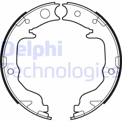 Bild av DELPHI LS2026 Mâchoires De Frein à Main MITSUBISHI: Outlander 2 SUV, Lancer 7 Limousine, 8, JEEP: Compass, Patriot, PEUGEOT: 4007