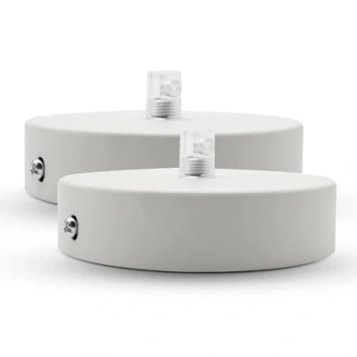 Bild av DOJA Barcelona Tak ljuskrona rosett vit 2 pack takkrona 100 x 25 mm takrosett metall modern rund