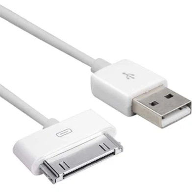 Bild av TRIXES 30 stifts 2 m lång vit USB laddningskabel för datasynkronisering