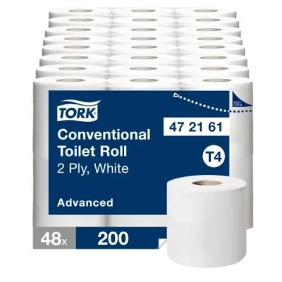 Bild av Tork Toalettpapper vit T4, advanced, 2 lagers, 48 x 200 ark, 472161