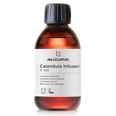 Bild av Naissance Calendula Infunderas Olja (nr 202) 225 ml Ren, Naturlig och i Solrosolja Hydrater Hud, Händer Fötter Idealisk för DIY Skönhet Recept