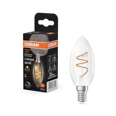 Bild av OSRAM LED Vintage B28 E14 4,6W 927 Spiral Filament klar dimbar