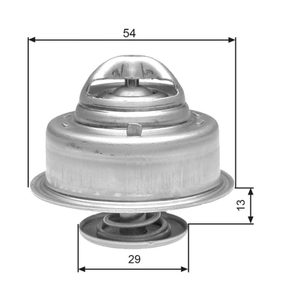 Bild av GATES TH27592G1 Thermostat d&#039;eau 92 avec joints sans boîtier VOLVO: 340 360 3/5 portes, 240 Berline, Break