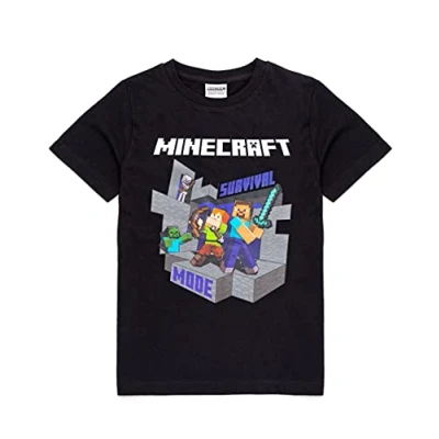 Bild av Minecraft t shirt för pojkar sprites olika färger kortärmad barn topp 12 13 Years