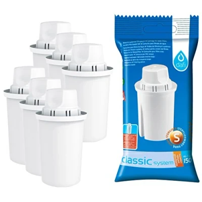Bild av DAFI Universella vattenfilterpatroner vattenfilter, plast, vit, 6 stycken (1 pack),