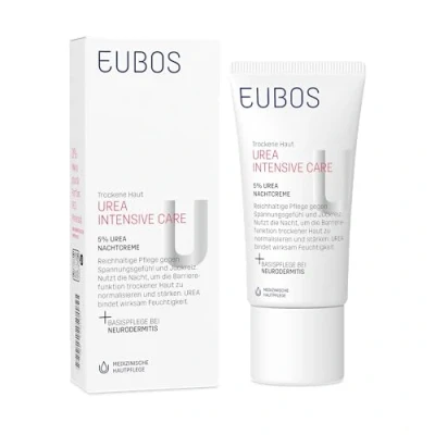 Bild av Eubos 5% UREA nattkräm 50 ml för torr hud Dermatologiskt bekräftad Förbättrad hydreringsförmåga i huden Speciell vårdskräm