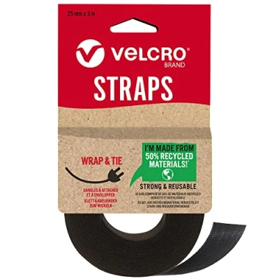 Bild av VELCRO® Märke ECO ONE WRAP® Roll 25 mm x 3 m, svart.