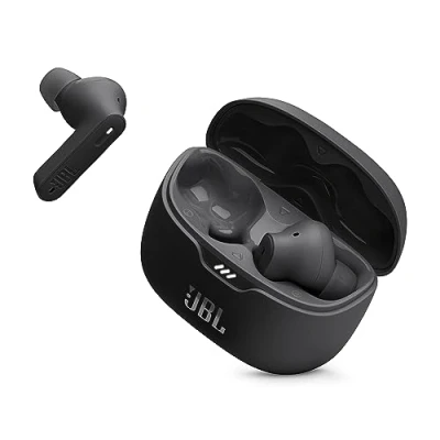 Bild av JBL Tune Beam Trådlösa In ear hörlurar med Bluetooth 5.3 teknik och aktiv brusreducering, Pure Bass ljud, 48h batteritid, svart