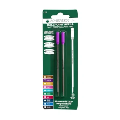 Bild av Monteverde Soft Kulspetsrefill (Cross) Medium Purple 2 Pc