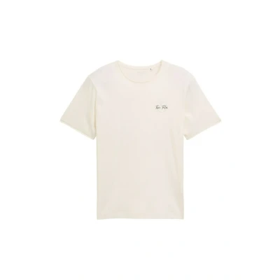 Bild av TOM TAILOR T shirt för män, 10348 Gardenia vit, L