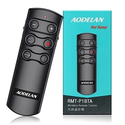 Bild av AODELAN Trådlös fjärrkontroll kamera slutare release för Sony ZV E10, 1, A7SM3, A7C, A7RIV, Alpha 9,7R IV,7R III, 7 6600, 6400, 6100, 9 II, RX0 RX100 M7; svarar RMT P1BT