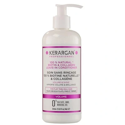 Bild av Kerargan Soins Sans Rincage à la Biotine et au Collagène Donne Force Brillance Pour cheveu abîmé Sulfate, Paraben Silicone 350 ml