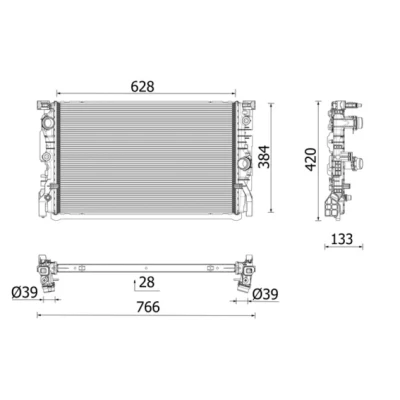Bild av Kylare, motorkylning MAHLE CR 2696 000P