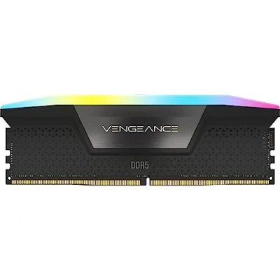 Bild av CORSAIR VENGEANCE RGB DDR5 192GB (4x48GB) 5200MHz C38 Intel Optimerat Skrivbordsminne (Dynamisk Belysning i Tio Zoner, Spänningsreglering Ombord, Anpassade XMP 3.0 Profiler) Svart